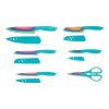 Farberware 11-piece Teal Rainbow Titanium Cutlery Set