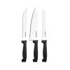 Farberware 18-Piece Never Needs Sharpening Stainless Steel Knife Set with Block Natural Wood