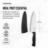 Farberware Edgekeeper Classic 8-inch Chef Knife with Black Self-Sharpening Sleeve and Handle