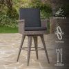 30" Outdoor Wicker Barstool with Water Resistant Cushions 1PC