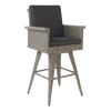 30" Outdoor Wicker Barstool with Water Resistant Cushions 1PC