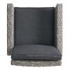 30" Outdoor Wicker Barstool with Water Resistant Cushions 1PC