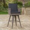 30" Outdoor Wicker Barstool with Water Resistant Cushions 1PC