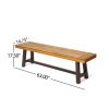 Carlisle Benches, Sandblasted Brown + Rustic Metal