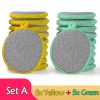 5/10pcs; Double Side Dishwashing Sponge Pan Pot Dish Wash Sponges Household Cleaning Tools Kitchen Tableware Dish Washing Brush